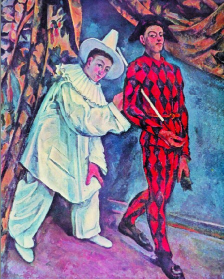 Paul-Cezanne,-Pierrot-Si-Arlechin-