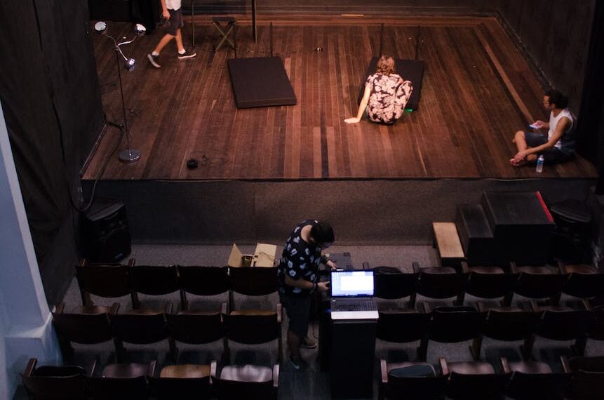 man standing on stage