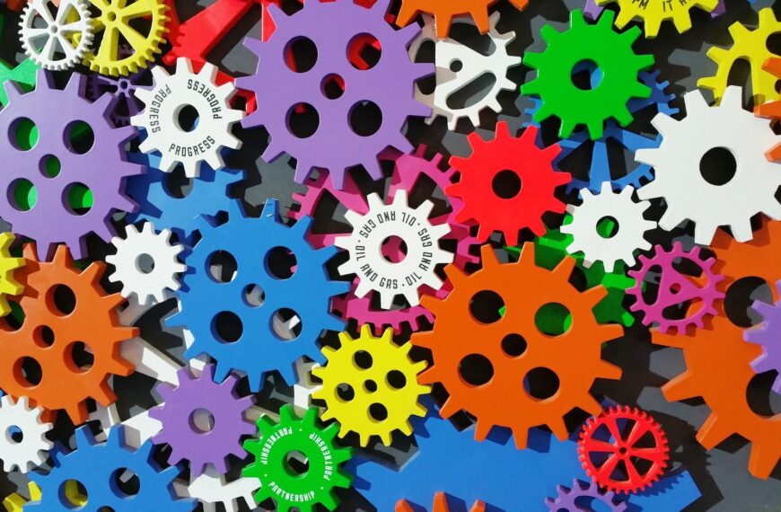 colorful toothed wheels