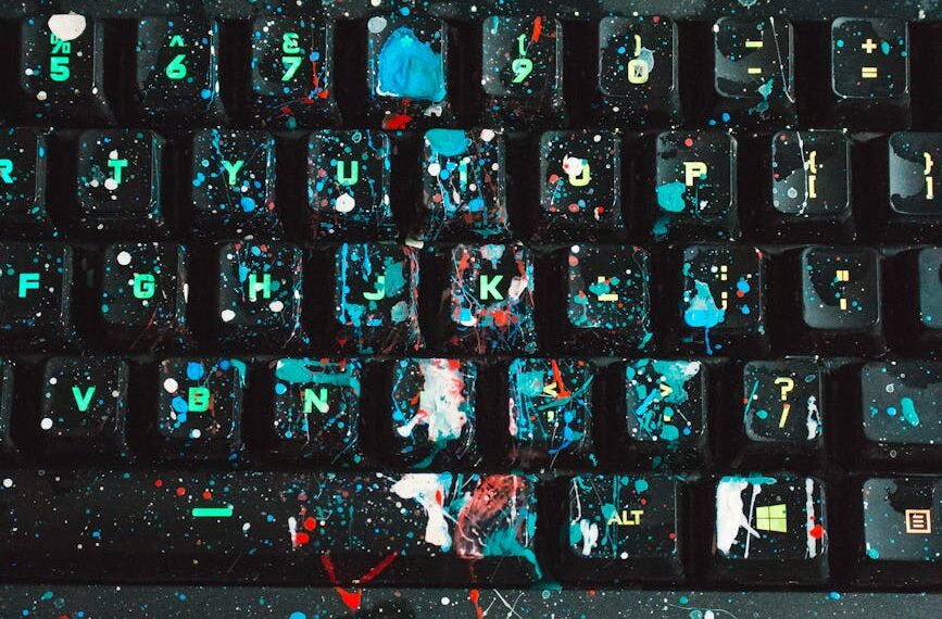 black computer keyboarad