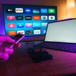 home entertainment setup with streaming services