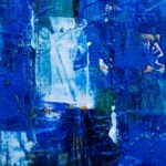 photo of blue abstract painting